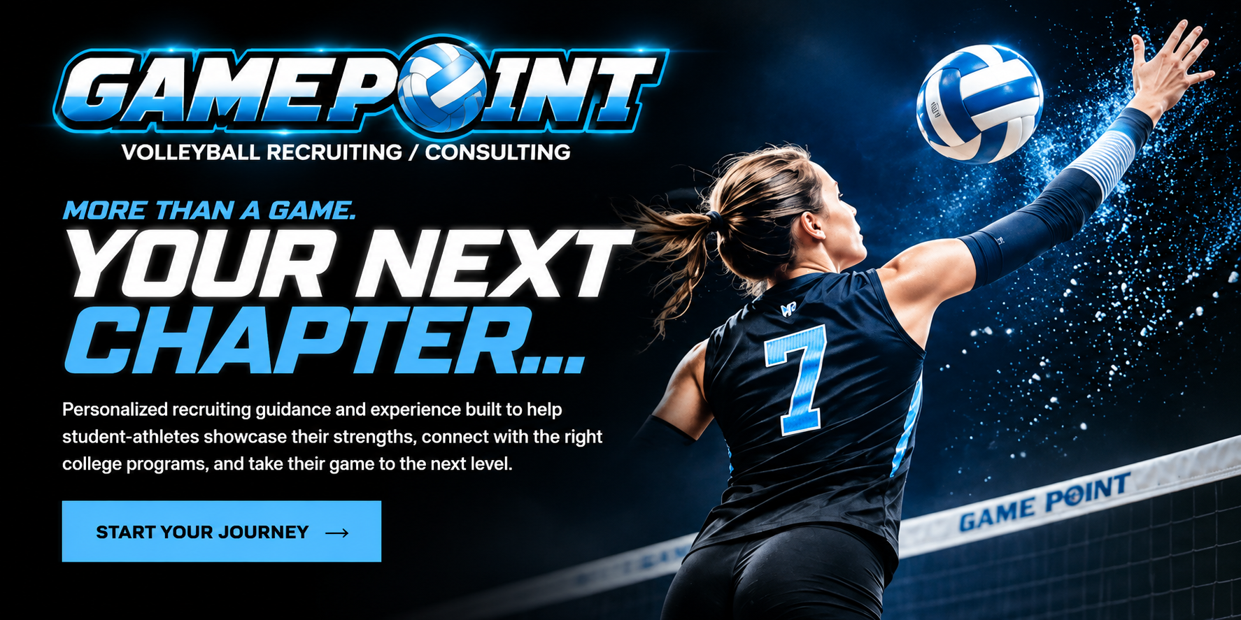 Game Point Volleyball Recruiting and Consulting. More than a game. Your next chapter. Personalized recruiting guidance to help student-athletes connect with college programs.